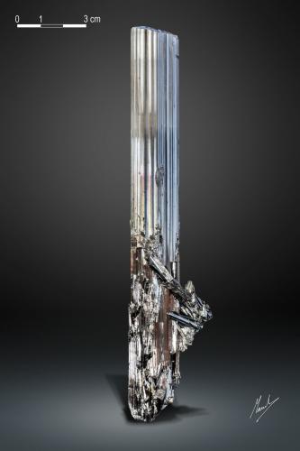 Stibnite<br />Mina Qinglong, Dachang, Qinglong, Prefectura Autónoma Qianxi'nan, Provincia Guizhou, China<br />170 x 22 mm<br /> (Author: Manuel Mesa)