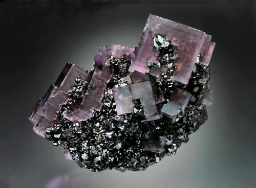 Fluorite on Sphalerite<br />Mina Denton, Grupo Goose Creek Mine, Sub-Distrito Harris Creek, Condado Hardin, Illinois, USA<br />12x12x6 cm overall size<br /> (Author: Jesse Fisher)