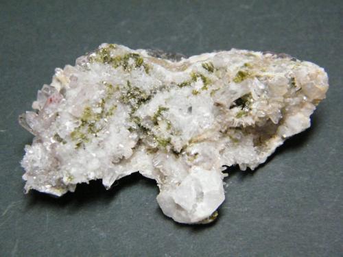 Quartz on Epidote<br />Goboboseb Mountains, Brandberg area, Erongo Region, Namibia<br />61mm x 42mm x 23mm<br /> (Author: Heimo Hellwig)