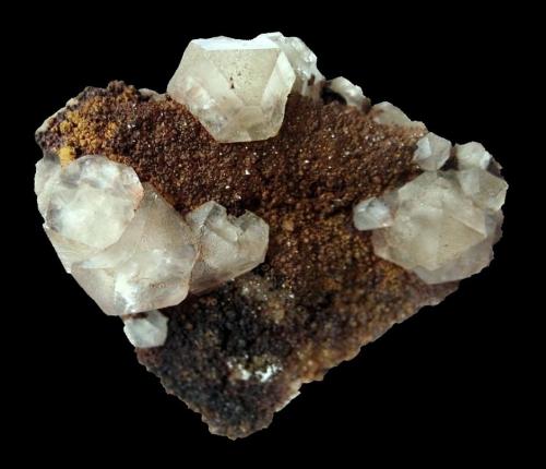 Fluorite<br />Rottleberode, Stolberg, Mansfeld-Südharz District, Harz, Saxony-Anhalt/Sachsen-Anhalt, Germany<br />Specimen size 3,5 cm, largest fluorite crystal 8 mm<br /> (Author: Tobi)