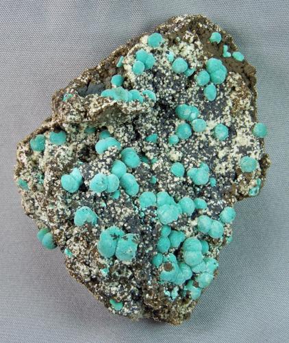Rosasite<br />Silver Bill Mine, Costello Mine group, Gleeson, Turquoise District, Dragoon Mountains, Cochise County, Arizona, USA<br />7.0cm x 5.5cm<br /> (Author: rweaver)