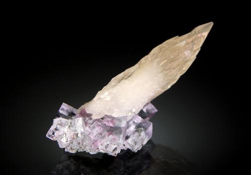 Calcite and Fluorite<br />Minerva I Mine, Ozark-Mahoning group, Cave-in-Rock Sub-District, Hardin County, Illinois, USA<br />2.3 x 5.3 cm<br /> (Author: crosstimber)