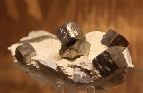 Pyrite<br />Ampliación a Victoria Mine, De Alcarama Range, Navajún, Comarca Cervera, La Rioja, Spain<br />114mm x 55mm x 73mm<br /> (Author: franjungle)