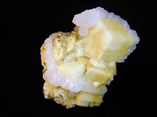 Dolomita, Calcita<br />Mina Stan Trg (Stan Terg, Stari Trg), Complejo Trepča, Valle Trepča, Kosovska Mitrovica, Distrito Kosovska Mitrovica, Kosovo<br />6x5´5 cm<br /> (Autor: geoalfon)
