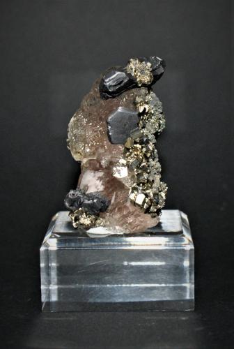 Fluorite and Pyrite and Galena<br />Huanzala Mine, Huallanca District, Dos de Mayo Province, Huánuco Department, Peru<br />45mm x 30mm x 25mm<br /> (Author: Philippe Durand)