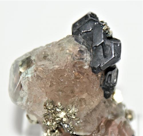 Fluorite and Pyrite and Galena<br />Huanzala Mine, Huallanca District, Dos de Mayo Province, Huánuco Department, Peru<br />45mm x 30mm x 25mm<br /> (Author: Philippe Durand)