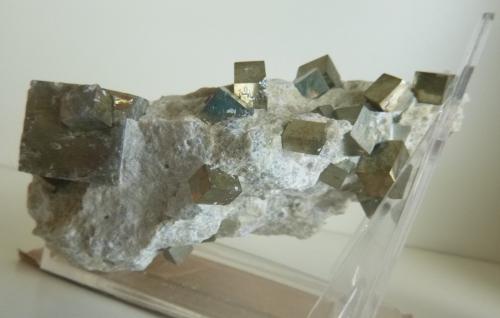 Pyrite<br />Ampliación a Victoria Mine, De Alcarama Range, Navajún, Comarca Cervera, La Rioja, Spain<br />116mm x 50mm x 124mm<br /> (Author: franjungle)