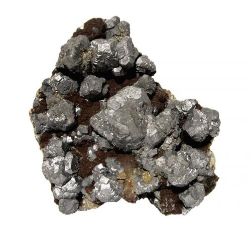 Galena<br />Trzebionka Mine, Trzebinia, Chrzanów District , Małopolskie, Poland<br />Specimen size 9,5 cm, largest galena crystal 3 cm<br /> (Author: Tobi)