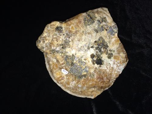 Calcite, Sphalerite<br />Mid-Continent Mine, Picher Field, Treece, Tri-State District, Cherokee County, Kansas, USA<br />150 mm x 150 mm x 95 mm<br /> (Author: Robert Seitz)