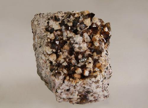 Quartz (variety smoky) and Microcline<br />Moat Mountain, Hale's Location, Carroll County, New Hampshire, USA<br />5.9 x 6.0 cm<br /> (Author: crosstimber)