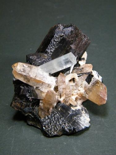 Beryl (variety aquamarine), Schorl and Quartz<br />Erongo Mountain, Usakos, Erongo Region, Namibia<br />55mm x 68mm x 57mm<br /> (Author: Heimo Hellwig)