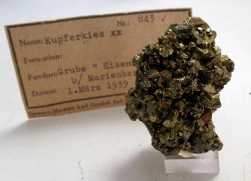 Chalcopyrite<br />Eisenkaute Mine, Lautzenbrücken, Bad Marienberg, Westerwaldkreis District, Rhineland-Palatinate/Rheinland-Pfalz, Germany<br />5 x 3 cm<br /> (Author: Andreas Gerstenberg)