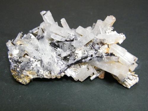 Beryl (variety goshenite) and Schorl<br />Erongo Mountain, Usakos, Erongo Region, Namibia<br />93mm x 46mm x 52mm<br /> (Author: Heimo Hellwig)