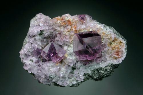 Fluorite<br />Frazer's Hush Mine, Rookhope District, Weardale, North Pennines Orefield, County Durham, England / United Kingdom<br />10x7x4 cm overall<br /> (Author: Jesse Fisher)