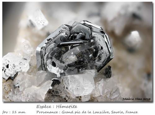 Hematite<br />Grand Pic de la Lauzière, La Lauzière Massif, Saint-Jean-de-Maurienne, Savoie, Auvergne-Rhône-Alpes, France<br />fov 11 mm<br /> (Author: ploum)