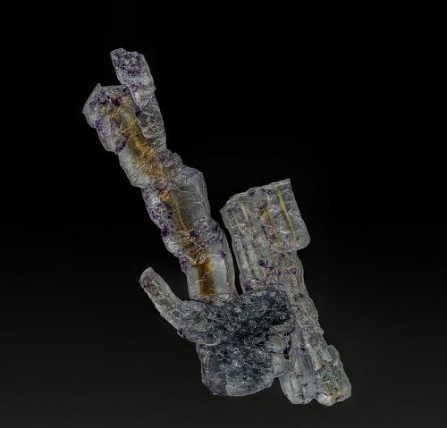 Fluorite, Schorl<br />Bergsig Farm 167 (Hohenstein), Omaruru, Erongo Region, Namibia<br />5.0 x 2.5 cm<br /> (Author: am mizunaka)