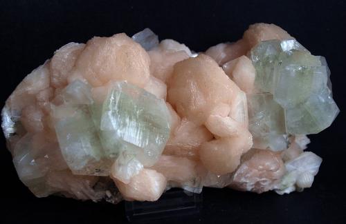 Fluorapophyllita-(K) (Apofilita), Stilbita-Ca (Estilbita-Ca)<br />Mumbai (Bombay), Distrito Mumbai, Maharashtra, India<br />17 x 10 cm<br /> (Autor: Pedro Antonio)