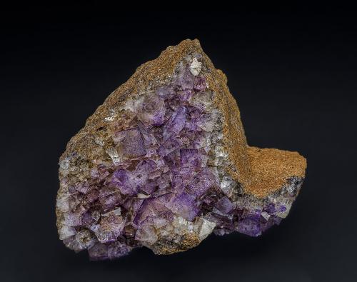 Fluorite, Barite<br />Coldstones Quarry, Greenhow, Yorkshire, England / United Kingdom<br />6.4 x 5.4 cm<br /> (Author: am mizunaka)