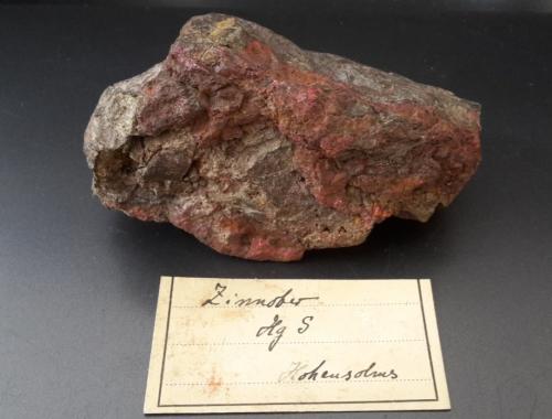 Cinnabar<br />Königsberg Mine, Hohensolms, Wetzlar, Lahn-Dill-Kreis, Gießen Region, Hesse/Hessen, Germany<br />9 x 6 cm<br /> (Author: Andreas Gerstenberg)