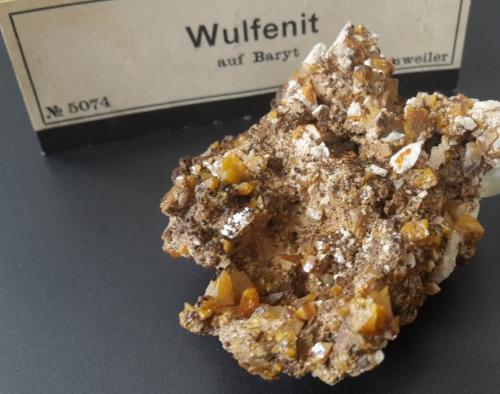 Wulfenite<br />Badenweiler, Breisgau-Hochschwarzwald District, Freiburg, Baden-Württemberg, Germany<br />Picture width: approx. 8 cm<br /> (Author: Andreas Gerstenberg)