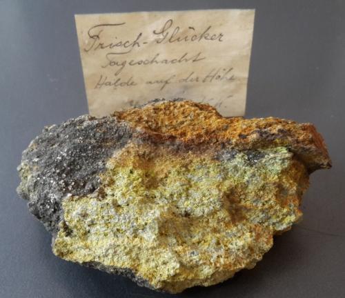Greenockite<br />Herkules-Frisch Glück Mine, Schwarzenberg District, Erzgebirgskreis, Saxony/Sachsen, Germany<br />8 x 6 cm<br /> (Author: Andreas Gerstenberg)