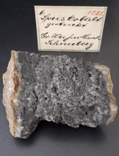 Nickelskutterudite (chloanthite)<br />Weißer Hirsch Mine, Schneeberg District, Erzgebirgskreis, Saxony/Sachsen, Germany<br />7 x 5 cm<br /> (Author: Andreas Gerstenberg)