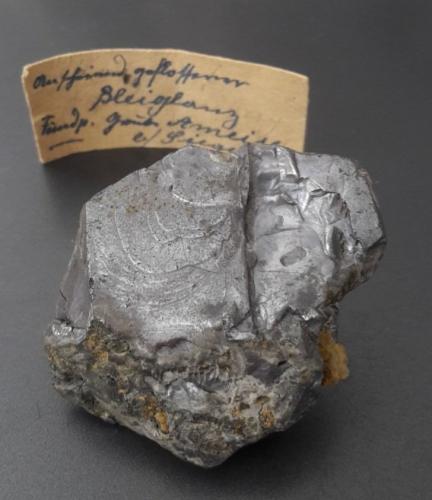 Galena<br />Ameise Mine, Gosenbach, Siegen, Siegen-Wittgenstein District, Arnsberg, North Rhine-Westphalia/Nordrhein-Westfalen, Germany<br />5,5 x 4,5 cm<br /> (Author: Andreas Gerstenberg)