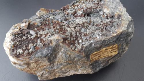 Bournonite<br />Mina Silberwiese, Oberlahr, Distrito Westerwaldkreis, Renania-Palatinado/Rheinland-Pfalz, Alemania<br />11,5 x 7 cm<br /> (Author: Andreas Gerstenberg)