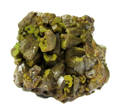 Pyromorphite<br />Mina Les Farges (Mina Des Farges), Ussel, Corrèze, Nouvelle-Aquitaine, Francia<br />Specimen size 5 cm, largest crystal 1 cm<br /> (Author: Tobi)