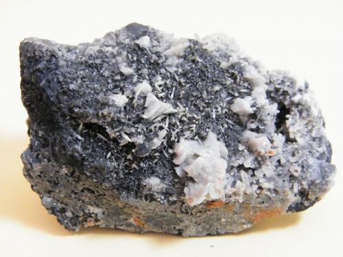 Calcite and Mimetite<br />Tsumeb Mine, Tsumeb, Otjikoto Region, Namibia<br />83mm x 57mm x 46mm<br /> (Author: Heimo Hellwig)