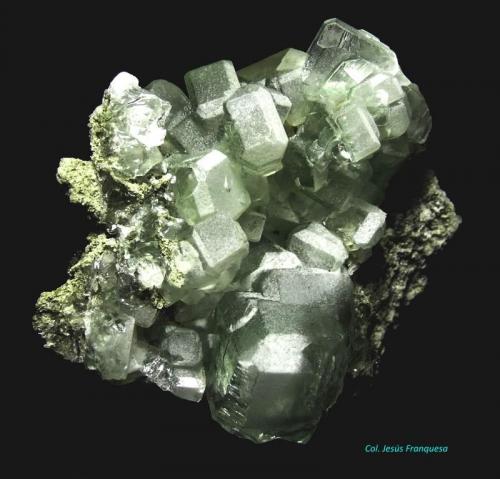 Fluorita.<br />Xianghualing, Linwu, Prefectura Chenzhou, Provincia Hunan, China<br />80x70 mm.<br /> (Autor: Jesus Franquesa Baucells)