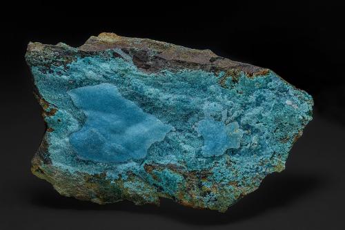 Quartz, Chrysocolla, Malachite<br />Hidden Hills Mine (Hidden Hill Mine), Providence Mountains, Arrowhead District, San Bernardino County, California, USA<br />10.4 x 6.1 cm<br /> (Author: am mizunaka)