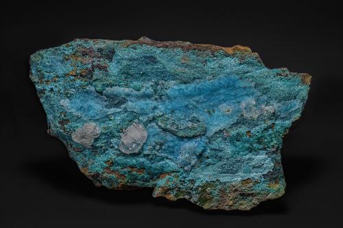 Quartz, Chrysocolla, Malachite<br />Hidden Hills Mine (Hidden Hill Mine), Providence Mountains, Arrowhead District, San Bernardino County, California, USA<br />10.4 x 6.1 cm<br /> (Author: am mizunaka)