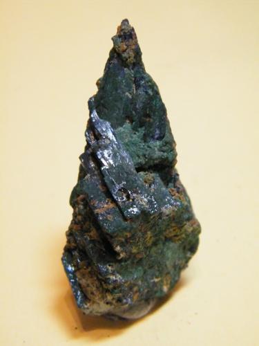 Azurite and Malachite<br />Tsumeb Mine, Tsumeb, Otjikoto Region, Namibia<br />27mm x 47mm x 22mm<br /> (Author: Heimo Hellwig)