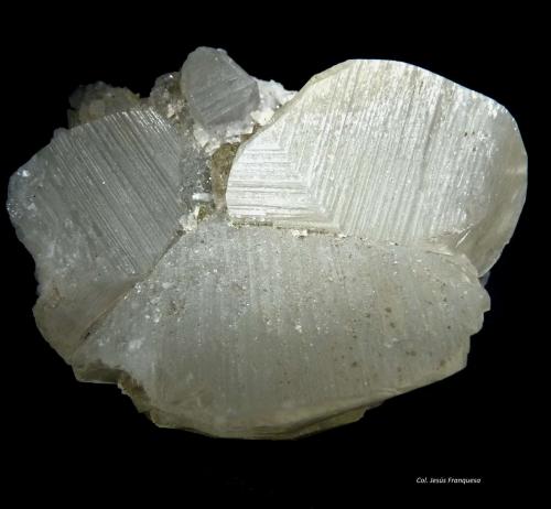 Calcita.<br />Mina Moscona, El Llano, Solís, Corvera de Asturias, Comarca Avilés, Principado de Asturias (Asturias), España<br />90x70 mm.<br /> (Autor: Jesus Franquesa Baucells)