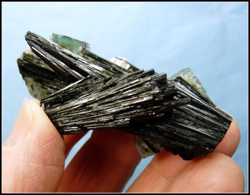 Fluorite with Schorl<br />Erongo Region, Namibia<br />68 x 32 x 28 mm<br /> (Author: Pierre Joubert)