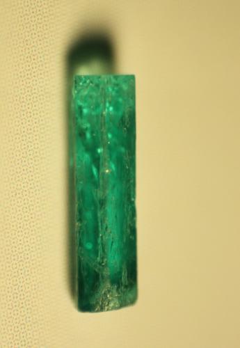 Beryl (variety emerald)<br />Chivor (distrito minero), Municipio Chivor, Cinturón Esmeraldífero Oriental, Departamento Boyacá, Colombia<br />2mm x 9mm x 2mm<br /> (Author: franjungle)