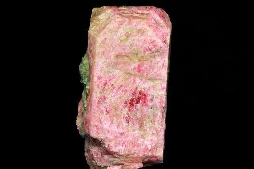 Rhodonita (Rodonita)<br />Franklin, Franklin Mining District, Sussex County, New Jersey, USA<br />cristal 30x70 mm<br /> (Autor: Ramon A  Lopez Garcia)