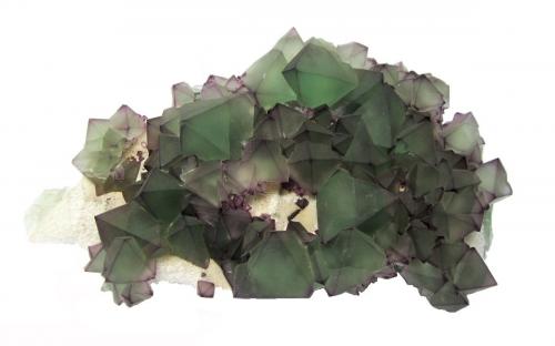 Fluorite<br />De'an Mine, Wushan, De'an, Jiujiang Prefecture, Jiangxi Province, China<br />Specimen size 19 cm, largest fluorite 3 cm<br /> (Author: Tobi)