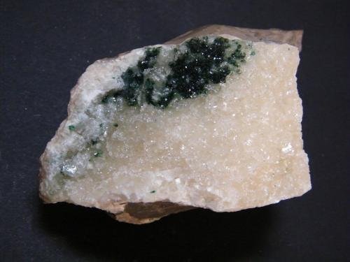 Calcite and Malachite<br />Tsumeb Mine, Tsumeb, Otjikoto Region, Namibia<br />92mm x 58mm x 65mm<br /> (Author: Heimo Hellwig)