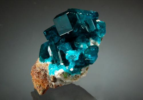 Dioptase<br />Tsumeb Mine, Tsumeb, Otjikoto Region, Namibia<br />1.6 x 2.5 cm<br /> (Author: crosstimber)