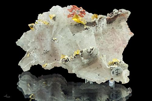 Baryte, Quartz<br />Pöhla-Tellerhäuser Mine, Pöhla, Schwarzenberg District, Erzgebirgskreis, Saxony/Sachsen, Germany<br />8,2 x 5,9 x 1,9 cm<br /> (Author: Niels Brouwer)