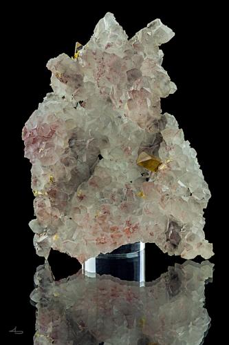 Baryte, Quartz<br />Pöhla-Tellerhäuser Mine, Pöhla, Schwarzenberg District, Erzgebirgskreis, Saxony/Sachsen, Germany<br />8,2 x 5,9 x 1,9 cm<br /> (Author: Niels Brouwer)