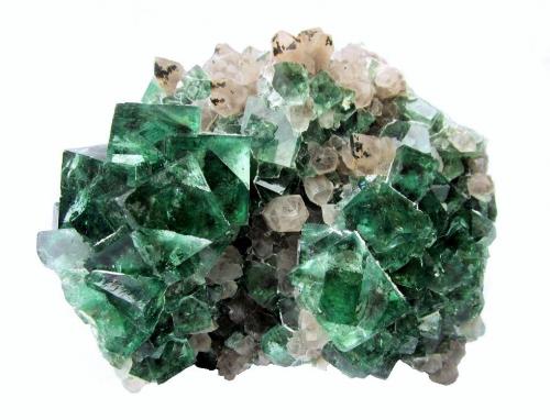 Fluorite, Quartz<br />Okorusu Mine, Otjiwarongo District, Otjozondjupa Region, Namibia<br />Specimen size 15 cm, largest fluorite 2,5 cm<br /> (Author: Tobi)