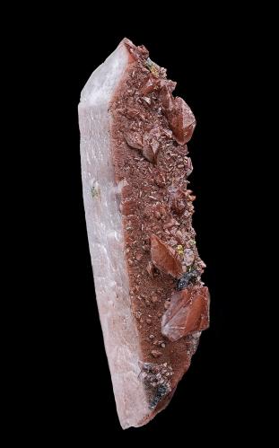 Quartz, Calcite, Hematite<br />Piedras Verdes Mine, Piedras Verdes, Municipio Álamos, Sonora, Mexico<br />10.8 x 3.3 cm<br /> (Author: am mizunaka)