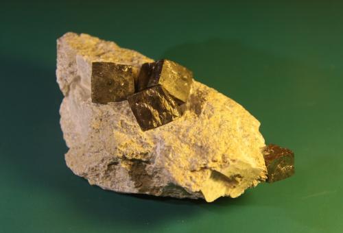 Pyrite<br />Ampliación a Victoria Mine, De Alcarama Range, Navajún, Comarca Cervera, La Rioja, Spain<br />113mm x 58mm x 66mm<br /> (Author: franjungle)