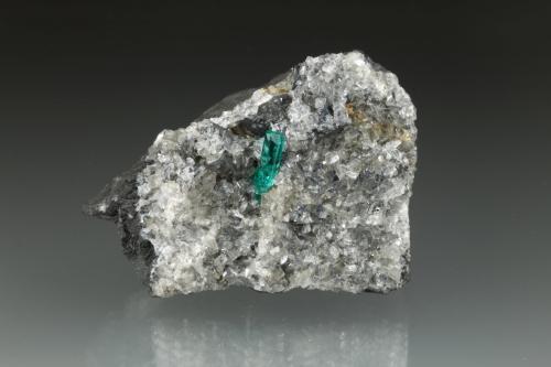 Beryl (variety emerald), Pyrite, Calcite, Dolomite<br />Chivor mining district, Municipio Chivor, Eastern Emerald Belt, Boyacá Department, Colombia<br />41x30x20mm, xl=9mm<br /> (Author: Fiebre Verde)