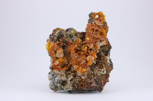 Wulfenite with Mimetite<br />Isfahan Province, Iran<br />12 cm<br /> (Author: Arash Ghafari)