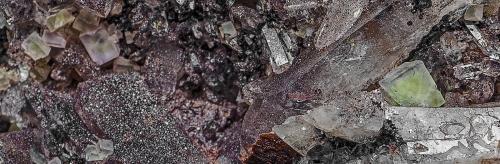 Quartz, Hematite, Fluorite<br />Seebachfelsen (Seebach Cliff), Friedrichroda, Gotha District, Thuringia/Thüringen, Germany<br /><br /> (Author: am mizunaka)