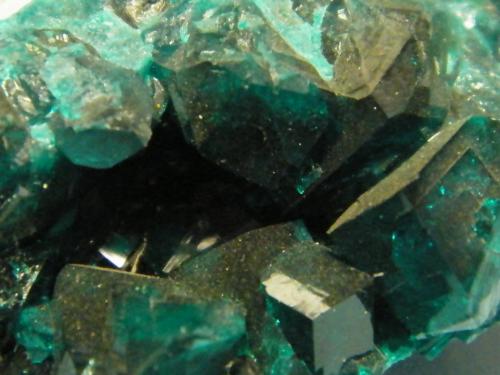 Dioptase<br />Tsumeb Mine, Tsumeb, Otjikoto Region, Namibia<br />53mm x 25mm x 40mm<br /> (Author: Heimo Hellwig)